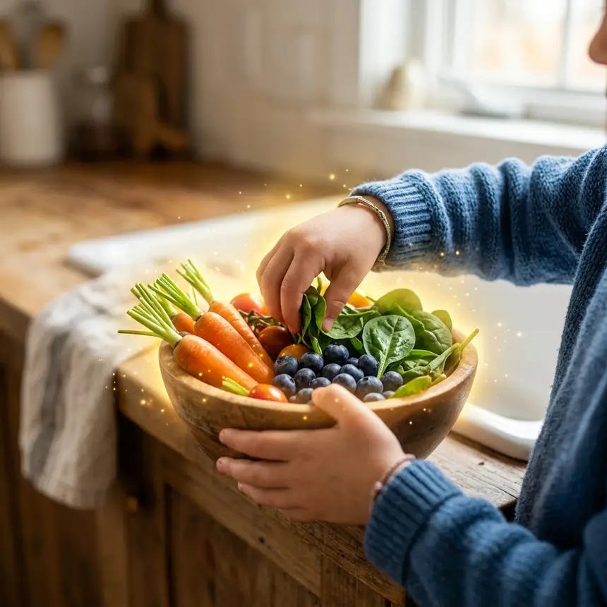 Healthy diet fruits vegetables
