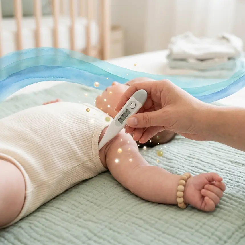 Baby temperature taking