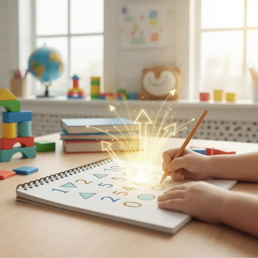 child's math learning growth