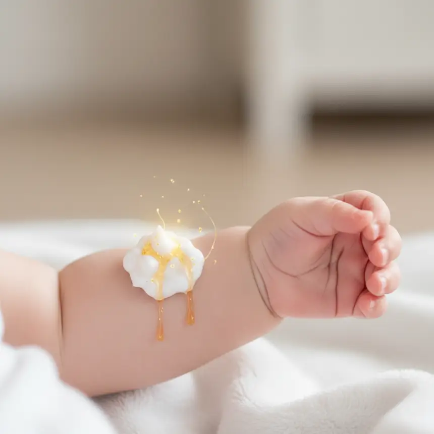 Baby skin nutrient absorption