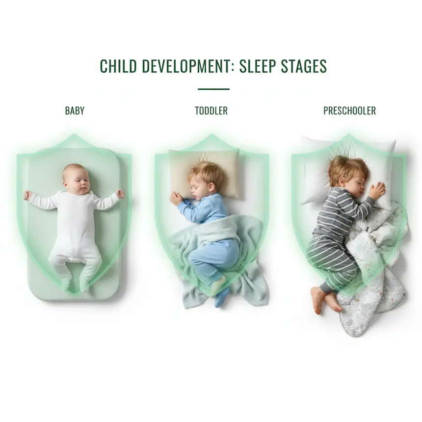 developmental stage pillow use