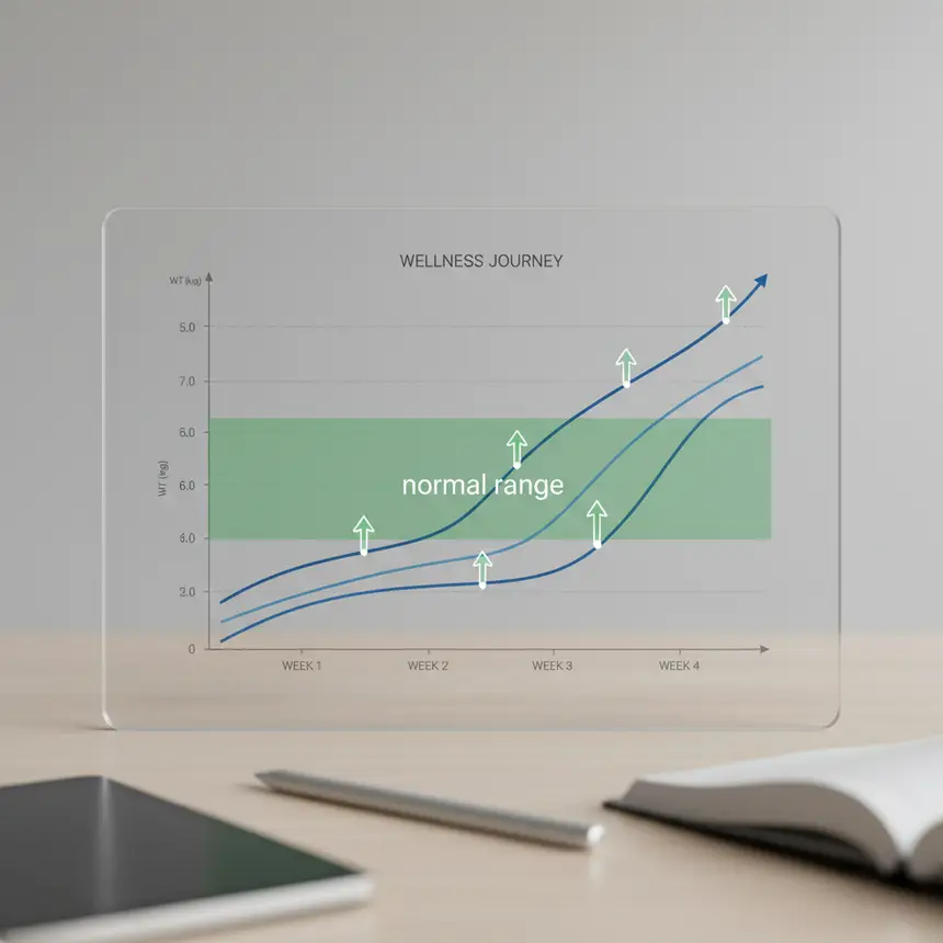 Baby growth curve, head circumference percentile