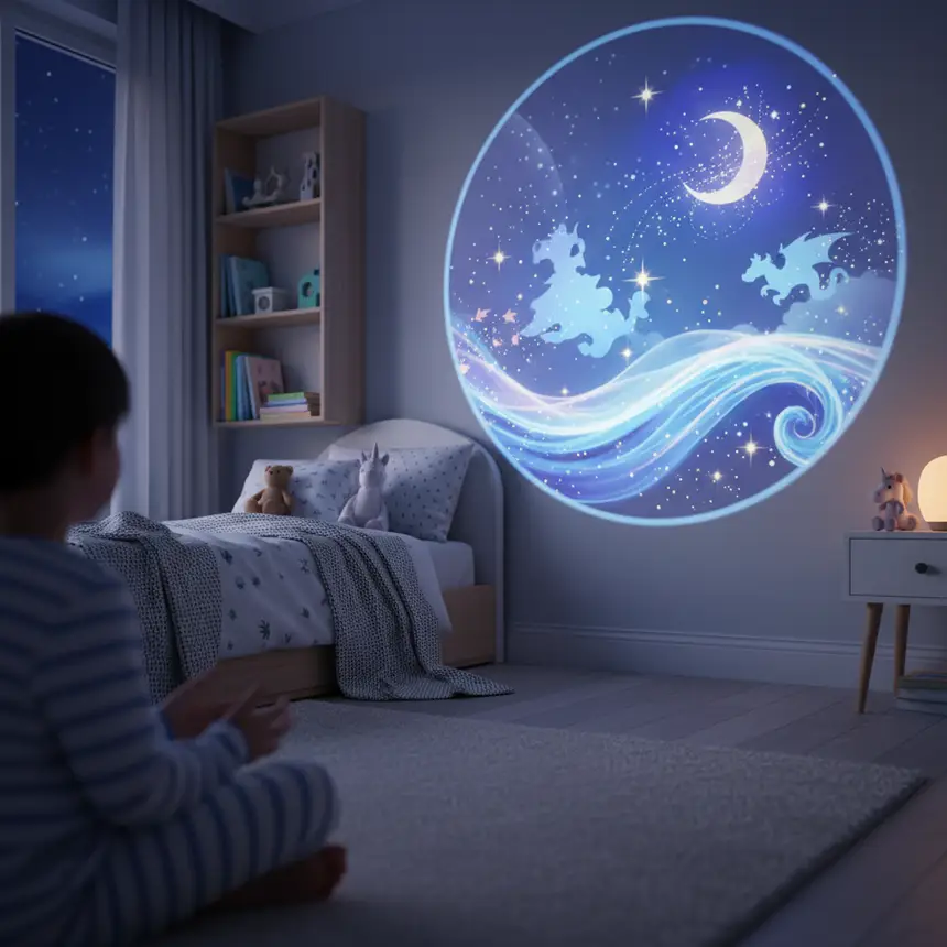 Sleep environment, using story projector