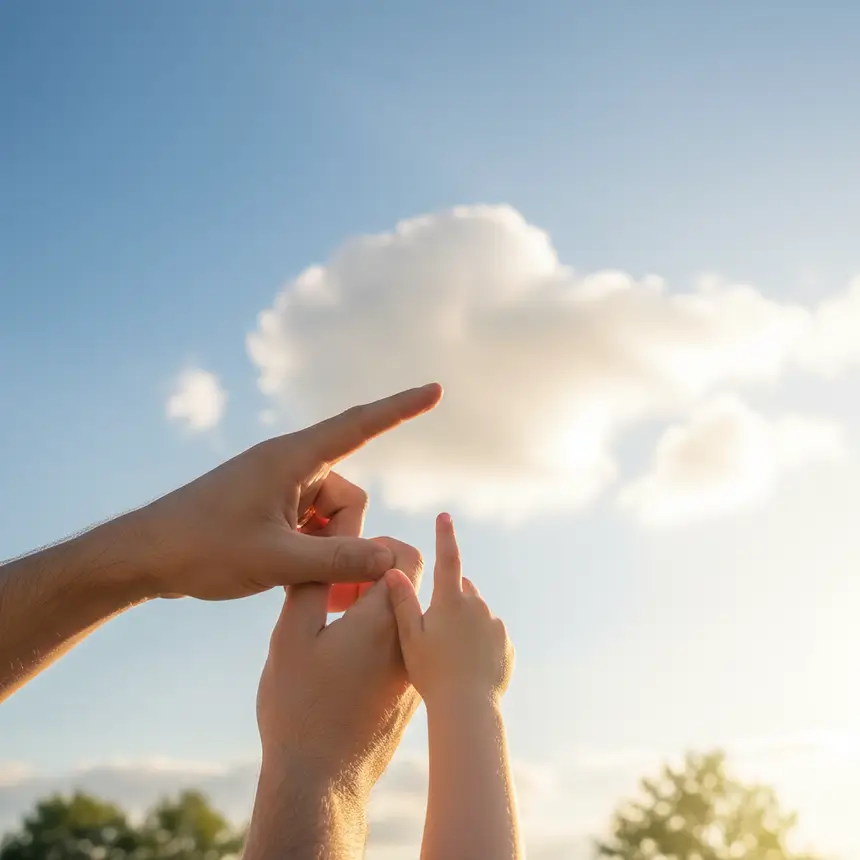 parent and child, fostering imagination
