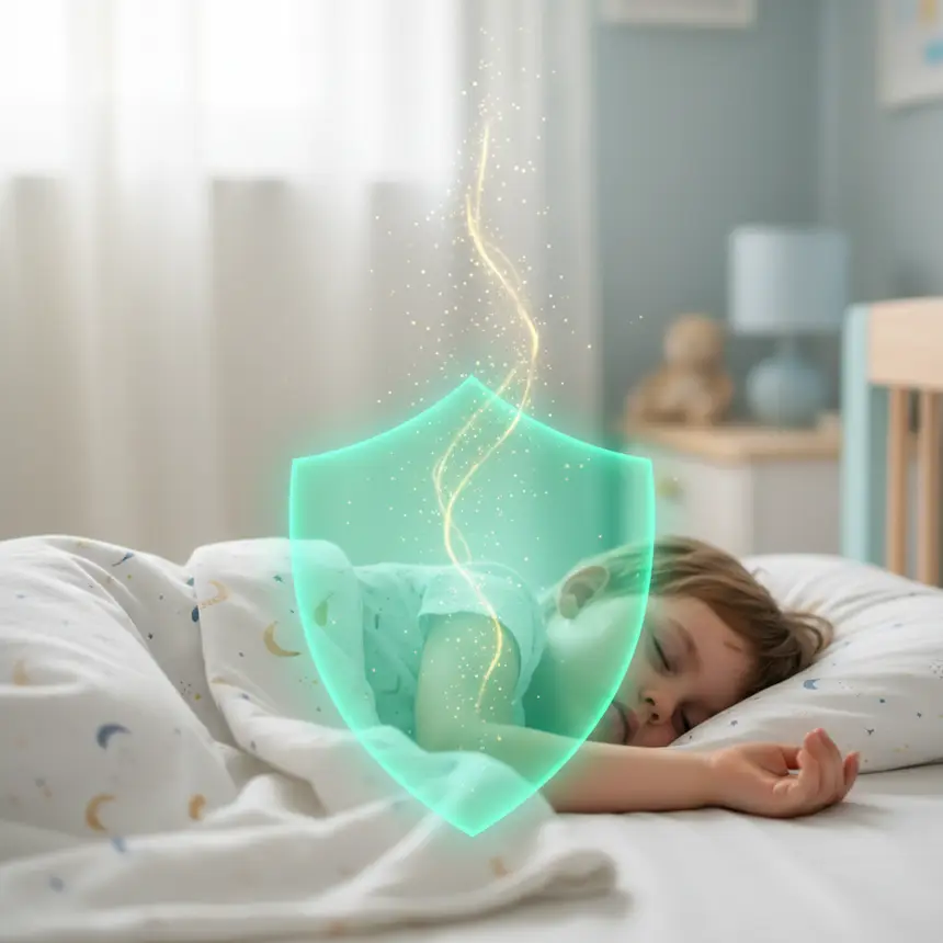 Sleeping child, health, protection, optimal development