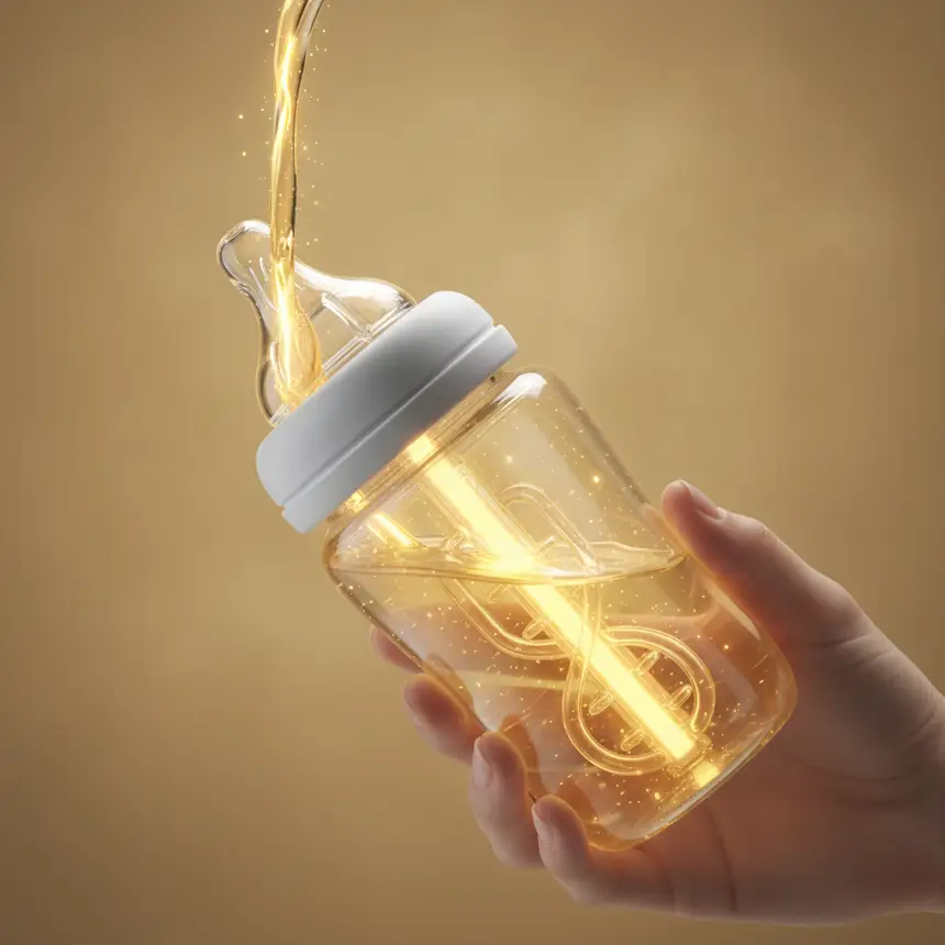Anti-colic bottle mechanism