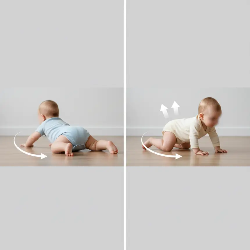 Belly crawl vs. all fours