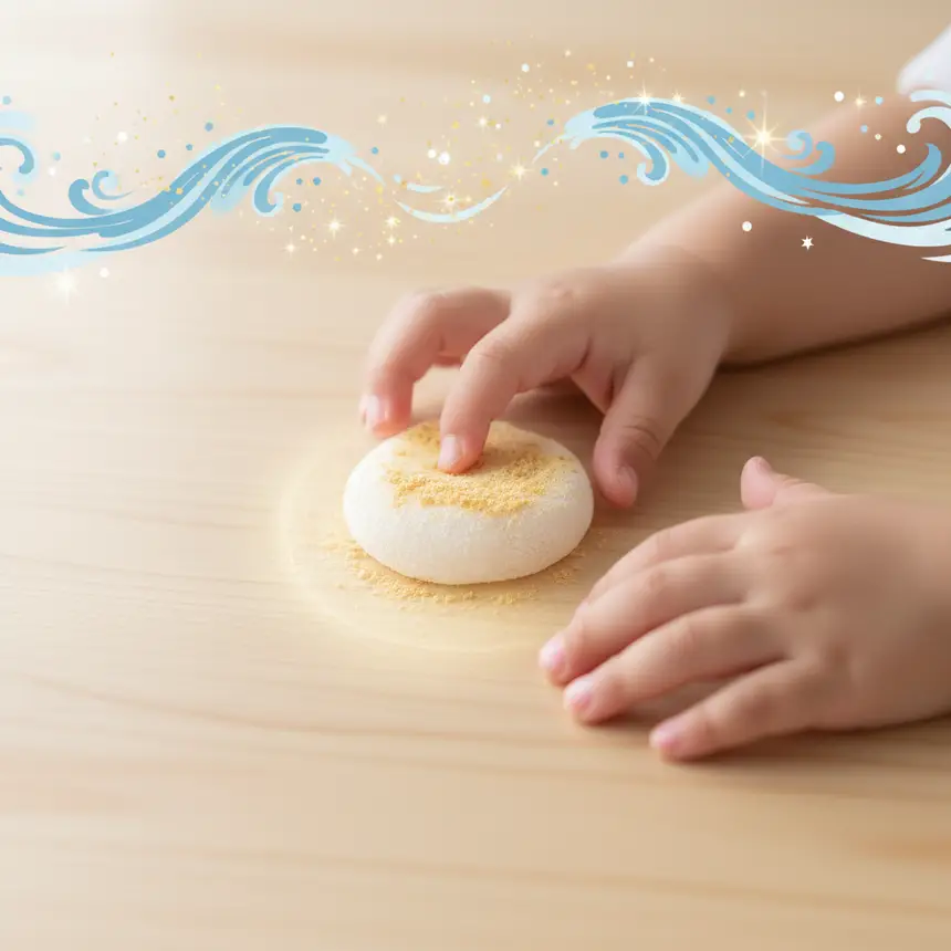 Child's hand snack, healthy choice