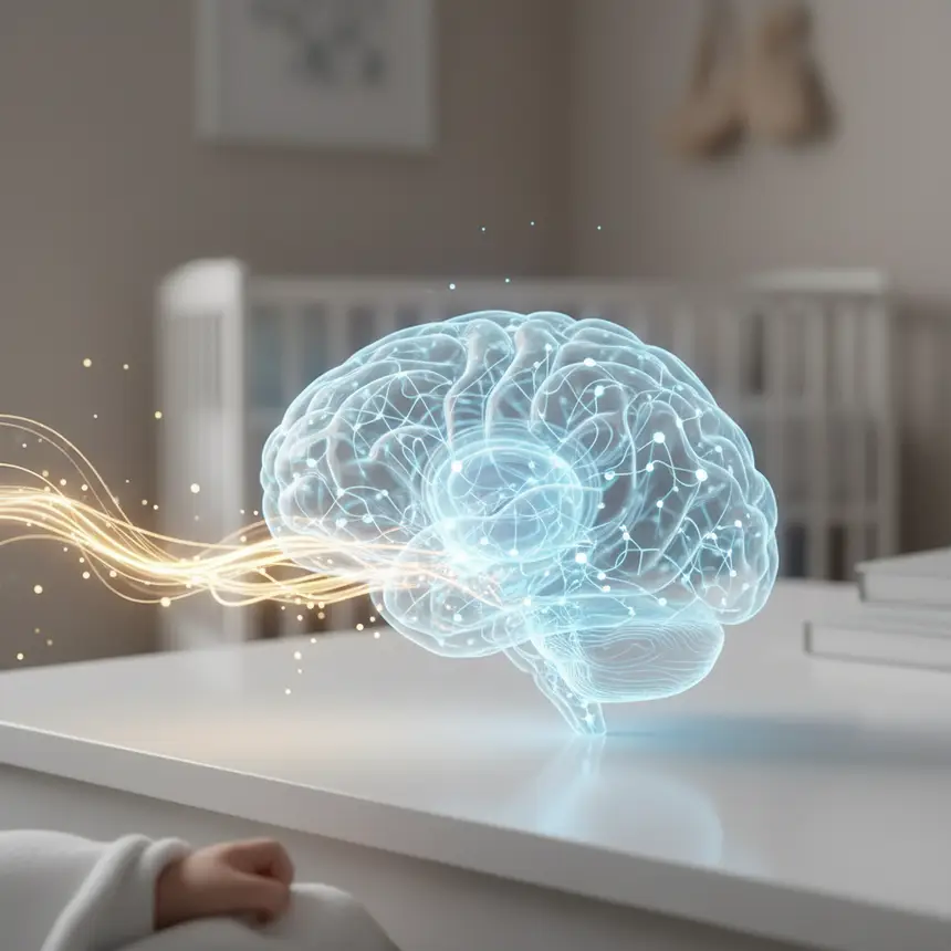 Baby brain development during sleep