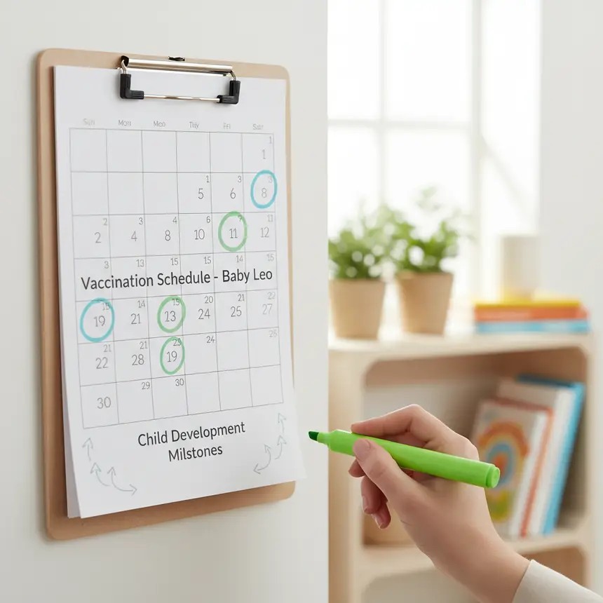 Vaccination schedule calendar