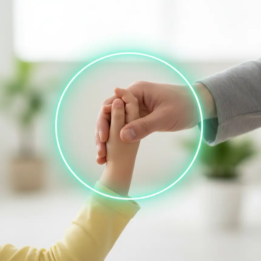 Parent and child hands protection